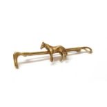 A 9ct gold equestrian bar brooch, by Henry Griffith & Son,