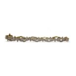 A 9ct gold diamond set bracelet,