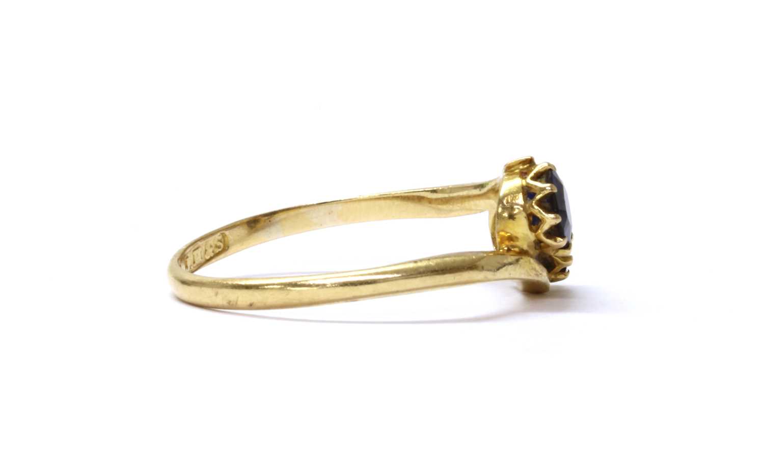 A gold two stone doublet crossover ring, - Image 2 of 3