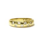 An 18ct gold diamond ring,