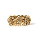 A 14ct gold diamond set 'The Welsh Gold Full Eternity Ring', designed by Stuart Devlin,