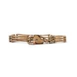 A gold gate bracelet,