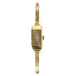 A ladies' Art Deco 9ct gold mechanical bracelet watch,