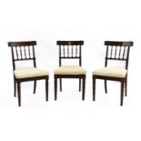 Three mahogany side chairs,