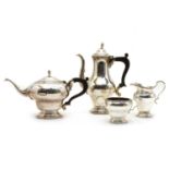 A four piece silver tea and coffee service,