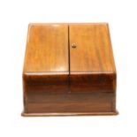 An Edwardian mahogany stationary cabinet,