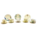 Eleven Royal Doulton trios and tea cups,