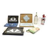 A Cromlech Sylcon Damask boxed table cloth and napkins,