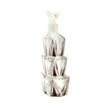 An Art Deco three stepped decanter in the manner of Karel Palda