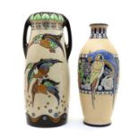 Two Amphora pottery vases,