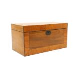 A Regency mahogany tea caddy,