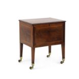 An inlaid mahogany wine cooler,