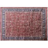 A Kashmiri wool and silk rug of Persian Tabriz design