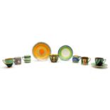 A collection of mixed Art Deco ceramics,