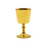 A 9ct gold wine goblet,
