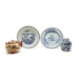 Two Chinese blue and white plates,