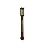 An early 19th century mahogany stick barometer by Cary, London