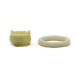 A Chinese jade bangle,