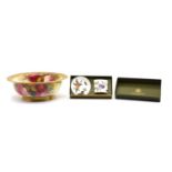 A Royal Worcester blush ground bowl,