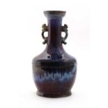 A Chinese flambe-glazed vase,