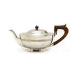 An Edward VII silver teapot,