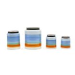 A set of four graduated Gray's pottery storage jars,
