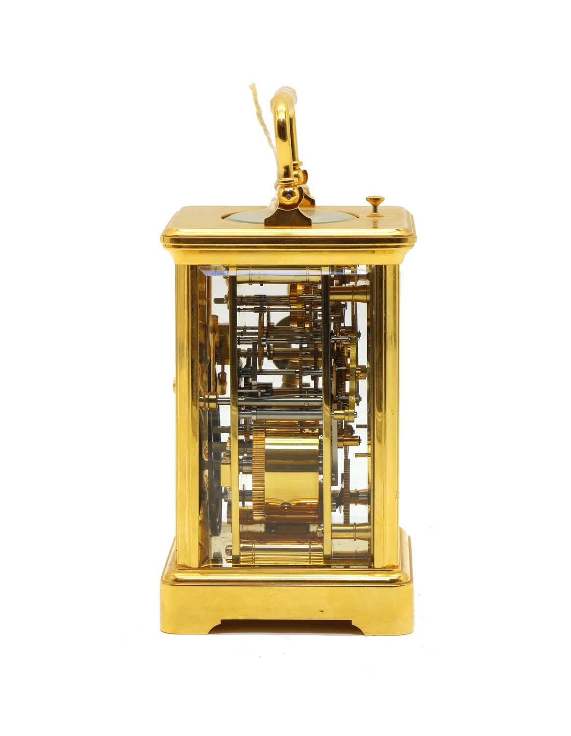 A lacquered brass carriage clock, - Image 2 of 4