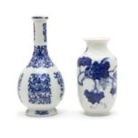 One Chinese blue and white vase,