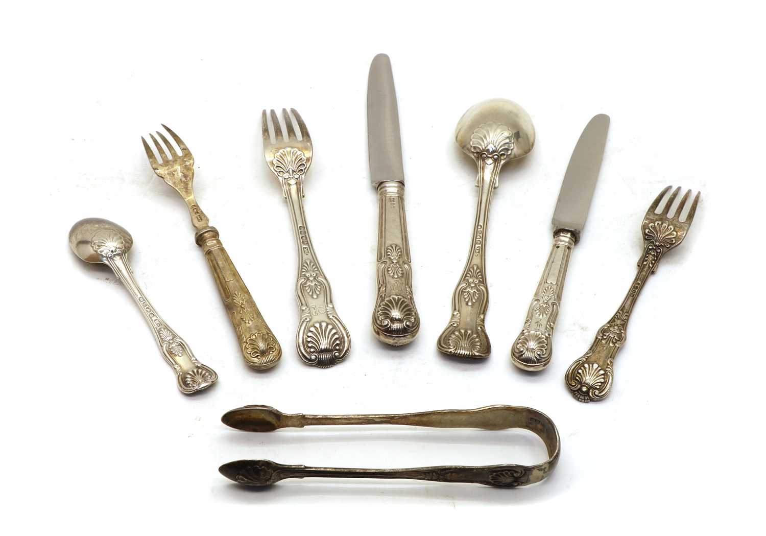 A quantity of various Kings pattern silver cutlery, - Image 2 of 3