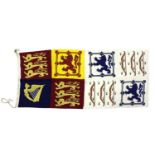 HM Queen Mother original stitched panel personal Royal Standard,