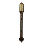 A Victorian rosewood cased stick barometer