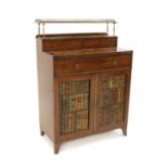 A regency mahogany side cabinet,