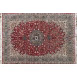 A wool and silk Tabriz carpet,