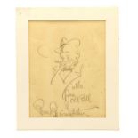 Bruce Bairnsfather, 'Ullo from Old Bill' , pencil sketch, signed,