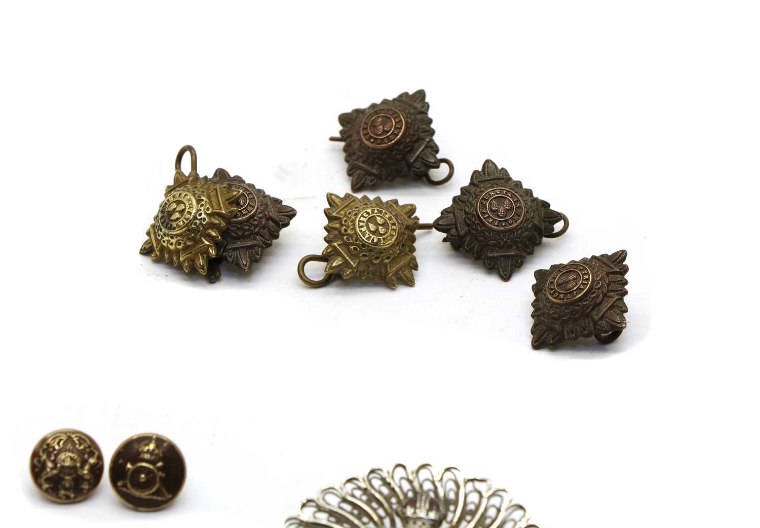 A collection of military uniform buttons, - Image 5 of 6