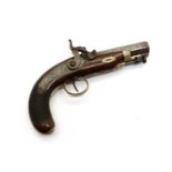 A percussion pistol with swivel ramrod,