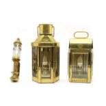 A Christopher Wray brass lantern,