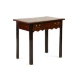 Early George III mahogany side table,