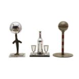 Three vintage metal table lighters,