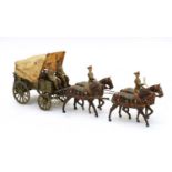 A Britains four horse ambulance wagon,