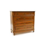 A walnut commode,