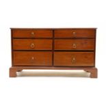 An Edwardian mahogany apprentice chest,