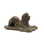A Chinese or Eastern bronze qilin weight