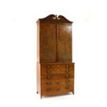 A George IV mahogany library cabinet,