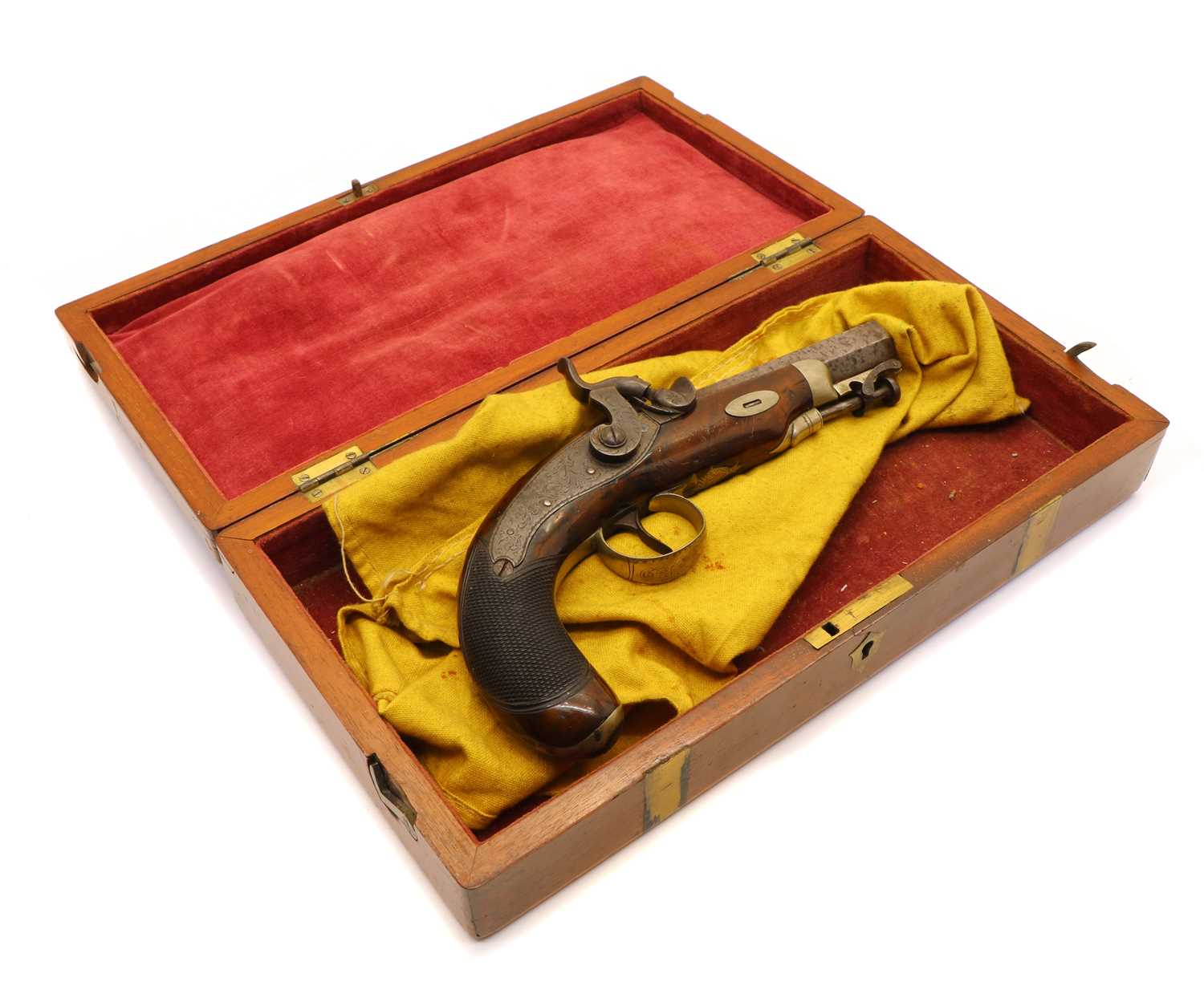 A percussion pistol with swivel ramrod, - Image 3 of 5