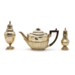 A Victorian silver teapot,