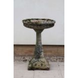 A Haddonstone birdbath,