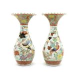 A pair of late 19th century Japanese porcelain vases,