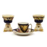 A Sèvres style cup and saucer