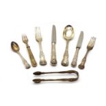 A quantity of various Kings pattern silver cutlery,